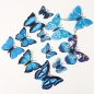 12pcs 3D Blue Butterfly Wand Aufkleber Kunst Abziehbilder Startseite Hochzeit Dekoration