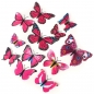 12pcs 3D Rose Red Butterfly Wand Aufkleber Kunst Abziehbilder Startseite Hochzeit Dekoration