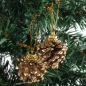 9pcs Weihnachtsbaum Decration Gold Kiefer Kegel Xmas Tree Home Decor
