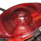 5W Motorrad hinten Cat Eye Bremsrücklicht Rot Objektiv mit Chrom Nummernschildhalterung