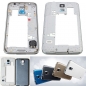 Silber Mittel Feld Gehäuse Lünette Kennzeichen Kamera Abdeckung für Samsung Galaxy S5 G900