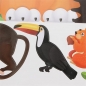Tiere Zoo Dschungel Karikatur PVC Wand Papier Brett Aufkleber Abziehbilder für Kinder Kinderzimmer Babyraumdekoration DIY Affe