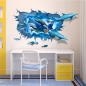 Dolphin 3D Seeozean Abnehmbare Wandvinyl Tapeten Aufkleber DIY Aufkleber Kind Raum Home Decoration