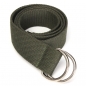 Unisex Canvas Gürtel Lässige Adjustable Stoff Webbing Taille doppelter Ring Gürtel