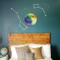 30cm Bunte Große Mond Wand Aufkleber entfernbare Glühen im dunklen leuchtenden Aufkleber Home Decor