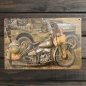 20x30cm US Armee des Zweiten Weltkriegs Harley Military Motorrad Blech Zeichnung Anmelden Metall Wand Dekor