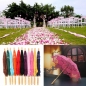 66cm Frauen Braut Baumwollspitze Stickerei aushöhlen Umbrella Parasol Hochzeit Stütze Dekoration