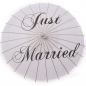 Bamboo White Paper Sonnenschirm Regenschirm Just Married Mr & Mrs danken Ihnen Hochzeit Braut Favor