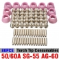 80Pcs SG-55 AG-60 WSD-60 Luft-Plasma-Cutter Schneidbrenner Verbrauchsmaterialien 50 / 60A Tipp