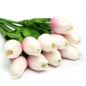 10pcs / pack Künstliche Tulpe Blumen Einzel Lange Stamm Blumenstrauß Blumen Hochzeit Dekoration