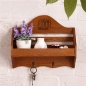 Antique Style Key Wood Hook Hanger Sundries Wall Storage Rack Home Decor
