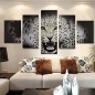 5PCS Segeltuch Anstrich Gepard moderne abstrakte Abbildungs Wand Dekoration