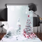 Vinyl Weihnachtsbaum Schneemann Weihnachtsgeschenk Fotografie Hintergrund Kulisse