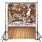 3x5ft Fabric Weihnachten Theme Hölzerne Schneeflocke Alphabet Foto Vinyl Hintergrund Backdrop Studio Props