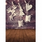 5 x 7 FT Weihnachten Thema Weihnachten Geschenk Elch Holz Board Foto Vinyl Hintergrund