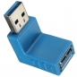 USB 3.0 Stecker an Buchse 90 Grad vertikal rechts / oben abgewinkelt Steckeradapter