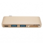 5 In 1 USB-C Hub 3.0 Type-C Ladeadapter Daten Sync Kartenleser für Apple MacBook Tablet