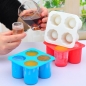 4 Cup Form Silikon Shooter Eis Cube Glas Mold Maker Sommer Cool Accessorier Ive Mould