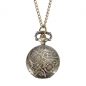 Bronze Schmetterling Engrave Quarz Taschenuhr Anhänger Kette Halskette