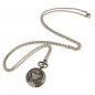 Bronze Schmetterling Engrave Quarz Taschenuhr Anhänger Kette Halskette