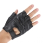 Medium Fingerlose Leder Motorradhandschuh Entlüfteter Kuhfell Multi-use