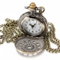 Vintage Steam Punk Quarz Bronze Halskette Tasche Damen Uhr