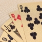 24K Goldfolie überzogen Poker Spielkarten Certficate Dollar Euro
