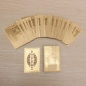 24K Goldfolie überzogen Poker Spielkarten Certficate Dollar Euro