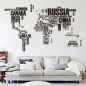 DIY Große Weltkarte Wandtattoo englischen Alphabet entfernbare Wand Aufkleber Aufkleber