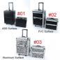 Pro 2in1 rädriges schließbares Aluminiummake Up kosmetischer Kastenkosmetikkoffer