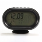 12V Fahrzeug LCD Digital Thermometer Auto Voltmeter Monitor Alarm