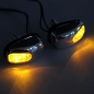 Chrome LED Licht Lampen Windschutzscheiben Jet Sprühdüse Wiper Washer Augen