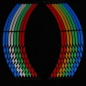 Multicolor Rad Aufkleber Reflektierende Rim Streifen Decal Tape