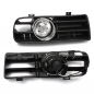 Auto Nebelscheinwerfer Lamp Grille Set für VW Golf 1998-2005 Schwarz