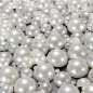 1000pcs mischte Elfenbein-halbe runde flache rückseitige Perle DIY Dekoration