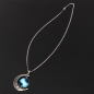 Silber hat galaktisches Mondweltallglas cabochon Hängekette gepanzert