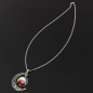 Silber hat galaktisches Mondweltallglas cabochon Hängekette gepanzert
