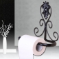Klassische Schwarz Eisen Toilettenpapierrollenhalter Badezimmer Wand Rack