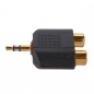 3.5 mm Stereo Audio Stecker auf 2 Cinch Buchse Y Teiler Adapter