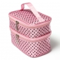 Tragbare Polyester Double Layer Verfassungs Kosmetik Toilettenartikel Tasche