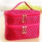 Tragbare Polyester Double Layer Verfassungs Kosmetik Toilettenartikel Tasche