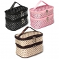 Tragbare Polyester Double Layer Verfassungs Kosmetik Toilettenartikel Tasche