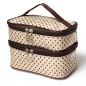 Tragbare Polyester Double Layer Verfassungs Kosmetik Toilettenartikel Tasche
