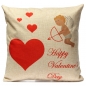 Liebe Paare Rotes Herz Werfen Baumwollleinenkissenbezug Kissenbezug