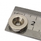 20pcs N50 15x4mm Starke Runde Neodym Magneten 4mm Loch Countersunk Ring