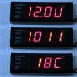 Car Red LED Anzeige 3 in 1 Time Clock + Thermometer + 12-24V Voltmeter