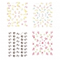10sheets 3D Blumen Mixed Nagel Kunst Aufkleber Überweisung
