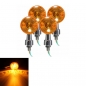 4pcs Universalmotorrad Blinker Licht indicatior Lampe Gelb Birnen