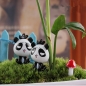 Heimwerkenminiatur süße Pandaverzierungen eingemachter Pflanzengartendekor