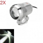 LED Scheinwerfer Hohe Abblendlicht U2 2Pcs Silber Motorrad